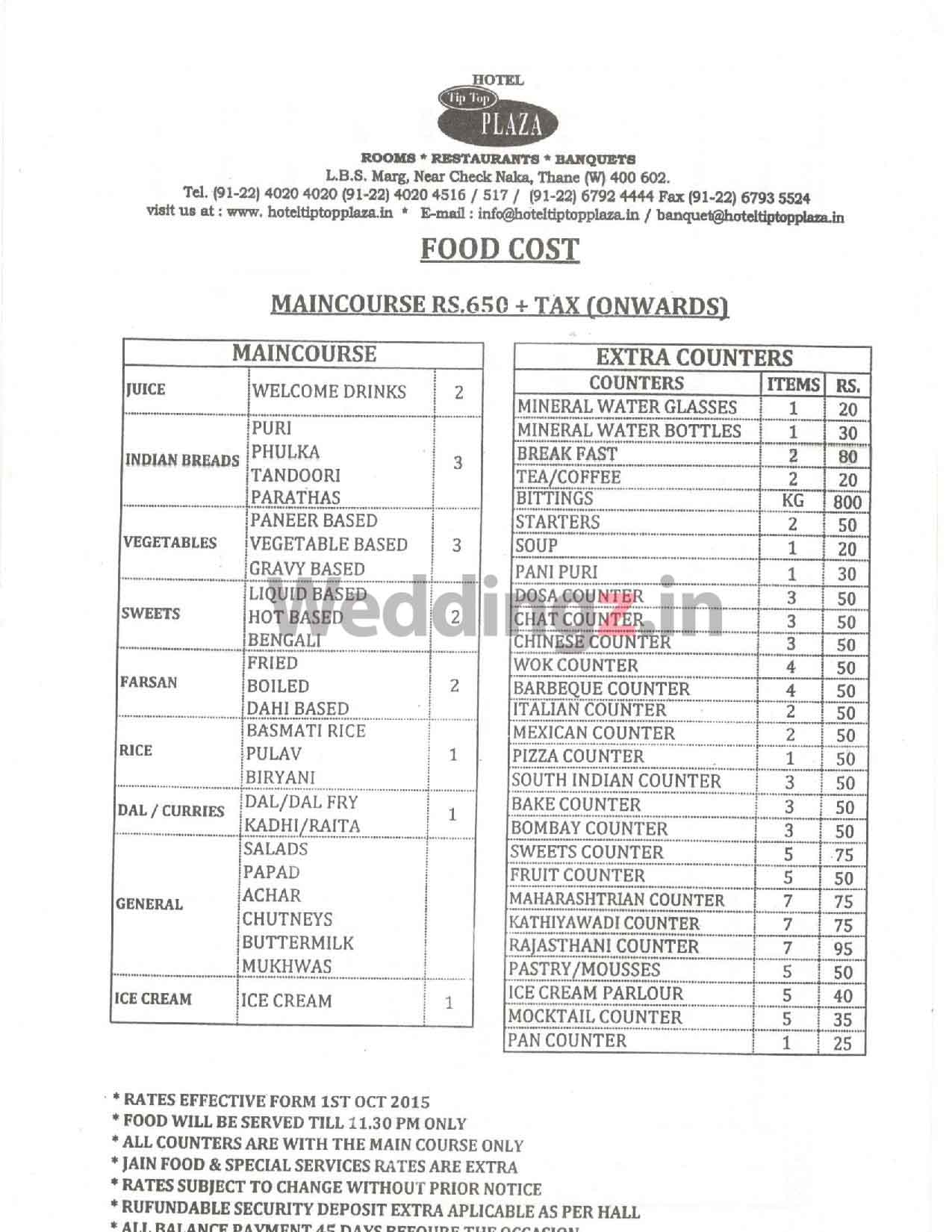 Hotel Tip Top Plaza Thane (West), Mumbai Banquet Hall WeddingZ