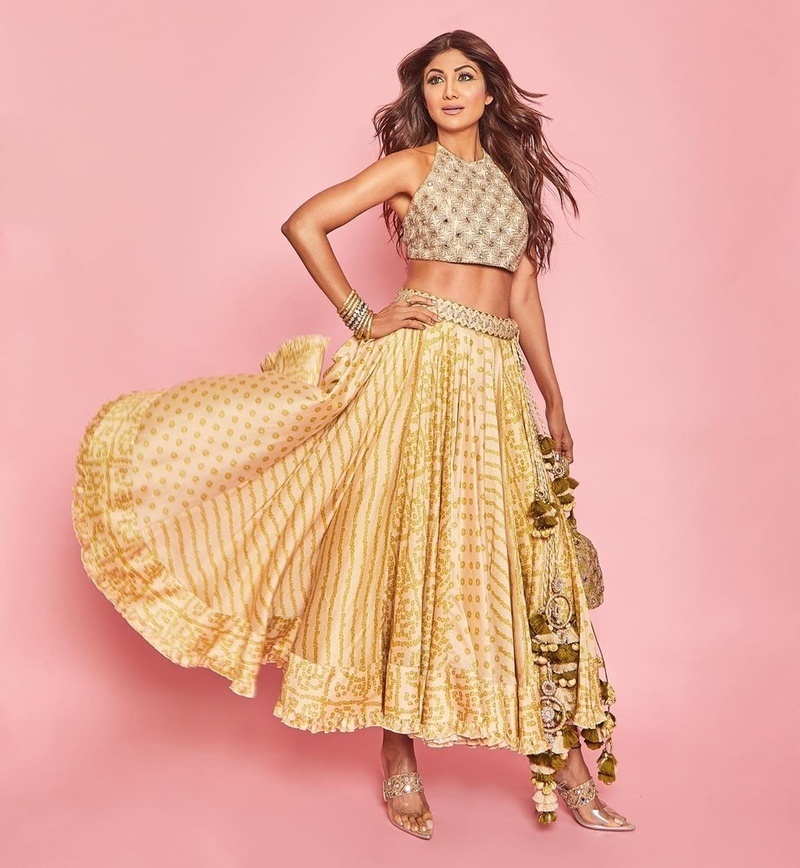 1) Raw Silk Embroidered Lehenga