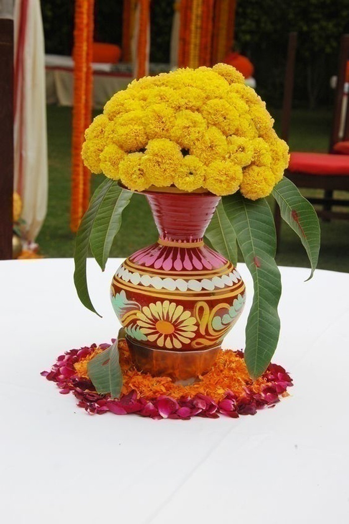 Add a Traditional Touch - Marigold Centerpieces 