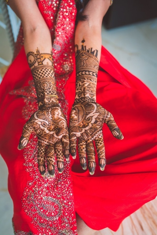 This Actress Had The Most Interesting Bridal Mehendi Design Ever And It Has  A Story! | WedMeGood