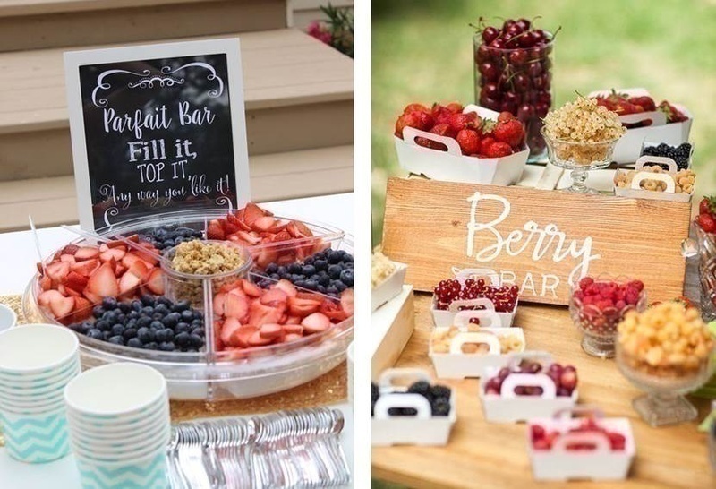 Wedding food bar idea:
FRUIT STATION (for the health conscious!)