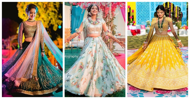 10 Brides who stole the limelight with their oh-so-pretty mehndi lehengas!