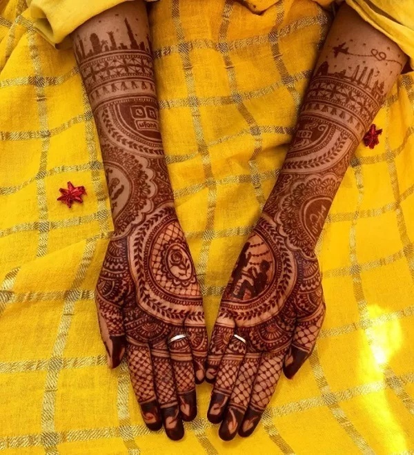 15+ Brides who told their Love Story through their mehndi design ...