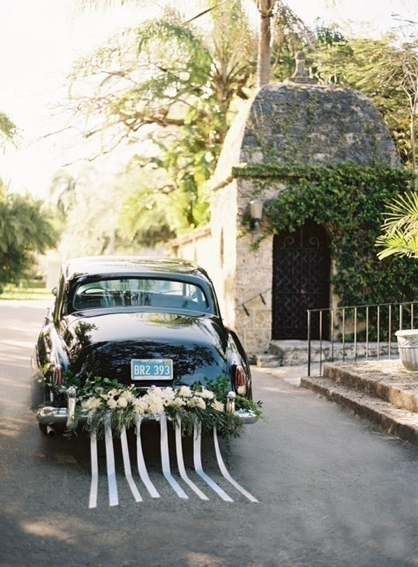 Unique Rear Wedding Car Decoration Ideas