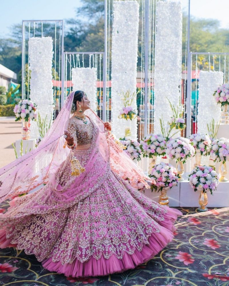 Breathtaking Heavy Lehengas We Spotted On Real Brides