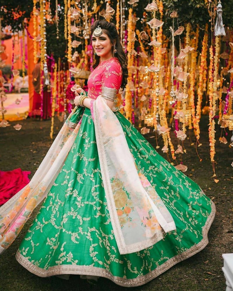 Indian Brides In Gold Wedding Lehengas That Made a WOW Impression - Wish N  Wed