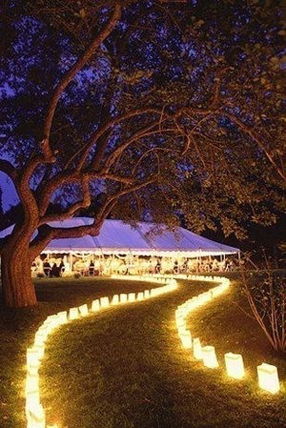 Candle decoration ideas for the wedding entrance