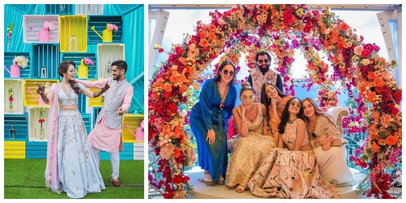 Adorable photo booth ideas to pose away with your friends and family at  Mehendi. | Real Wedding Stories | Wedding Blog