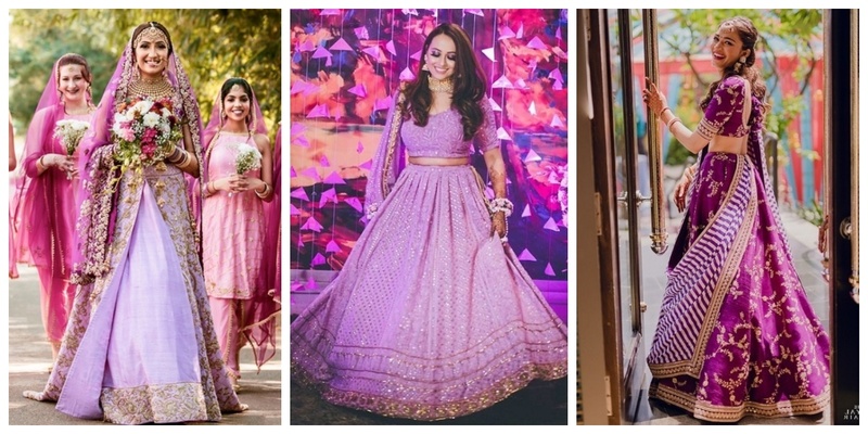 purple ghagra choli