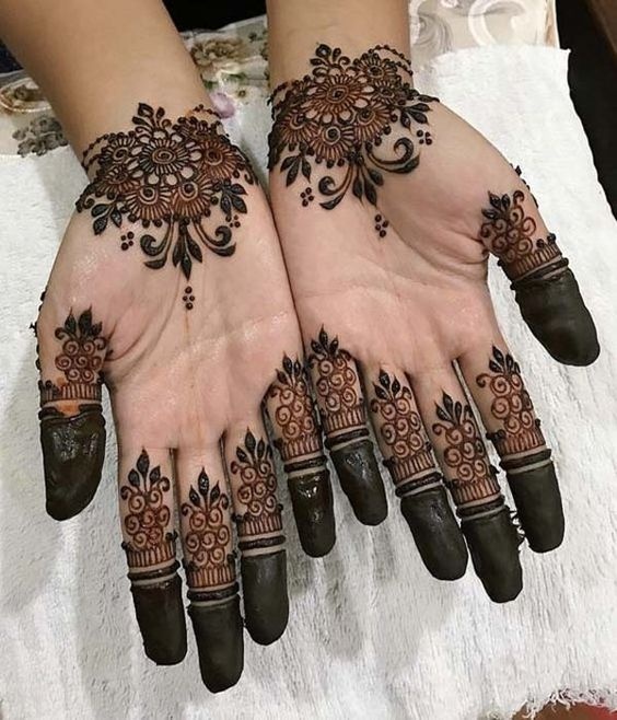 Signature intricate palm and finger details for this lovely sister as per  her request. It w… | Dulhan mehndi designs, Mehndi designs for girls, Mehndi  designs 2018