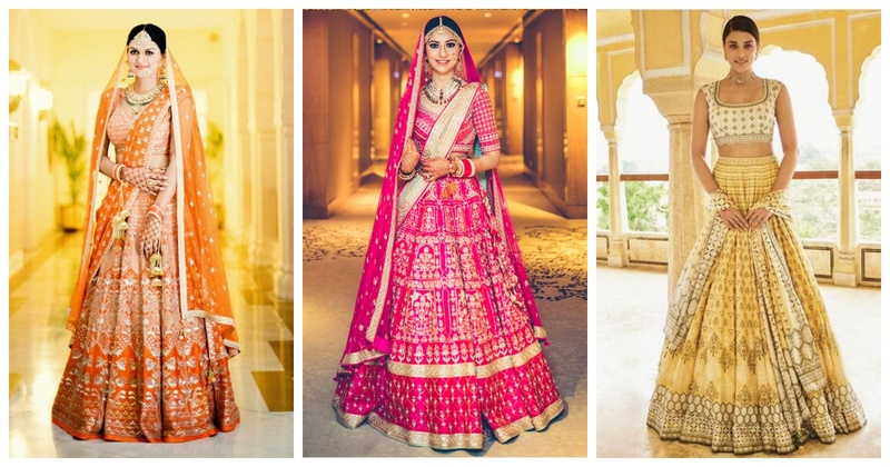 These lehenga designs from Anita Dongre will give you some major lehenga inspo for all your wedding events!