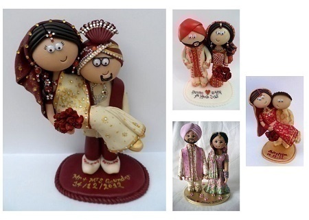 Indian Bride & Groom Cake Toppers