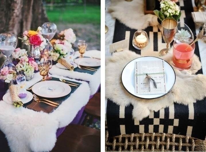 FAUX FUR WINTER WEDDING DECOR