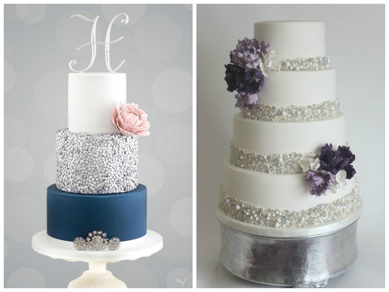 SILVER WEDDING CAKE