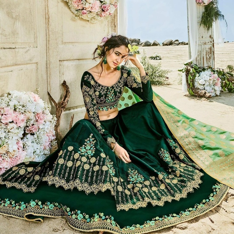 Navratri #Day6- Green Colour Inspiration for Brides | Bridal Wear ...