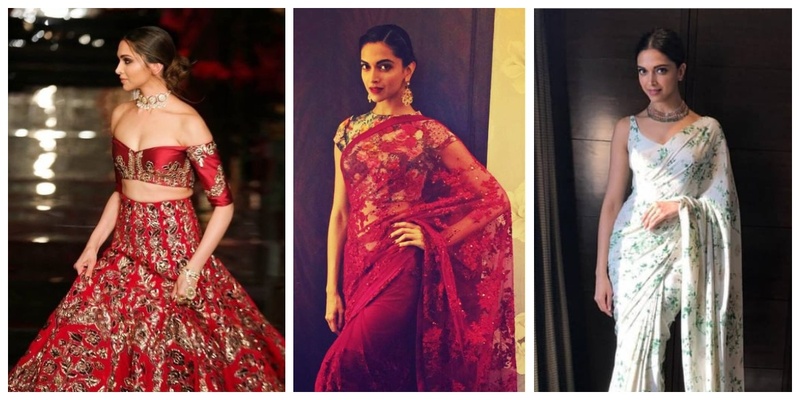 Deepika Padukone in Beautiful Red Saree | Zeenat