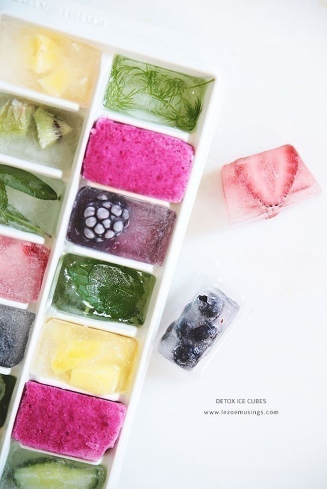 Edible Flower Ice Cubes