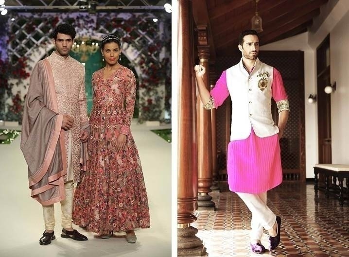 PINK SHERWANIS, SUITS AND KURTAS