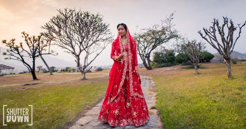 RED LEHENGA WITH REMOVABLE TRAIN – Ricco India