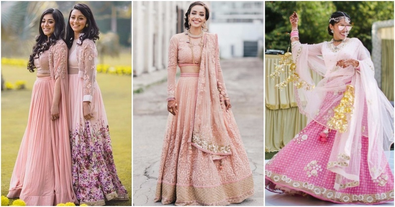 Bride Chose A Baby Pink Hued Lehenga And Styled It With 'Kundan' Jewellery  To Add a Pop Of Colour