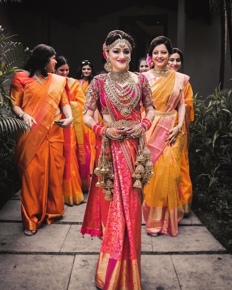 Brides wearing clearance saree