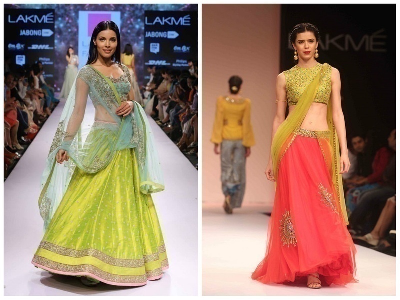 VIBRANTLY NEON LEHENGA COLOURS