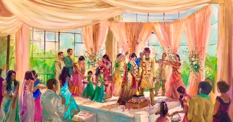 Live Painting is the New Indian Wedding Trend you’re going to fall in love with!