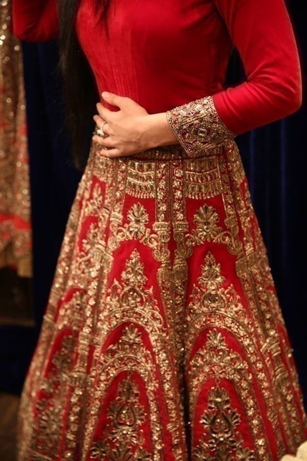 Red, White and Gold Bridal Wear