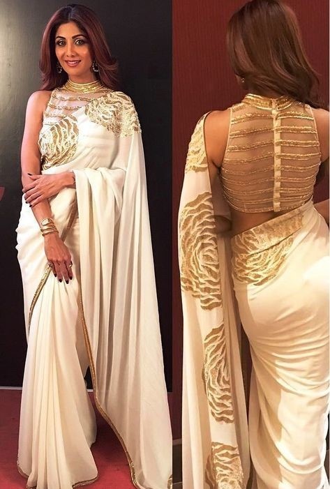 Shilpa Shetty Inspired Hot Saree Blouse Designs For Bridesmaids, Saree  Blouse Designs