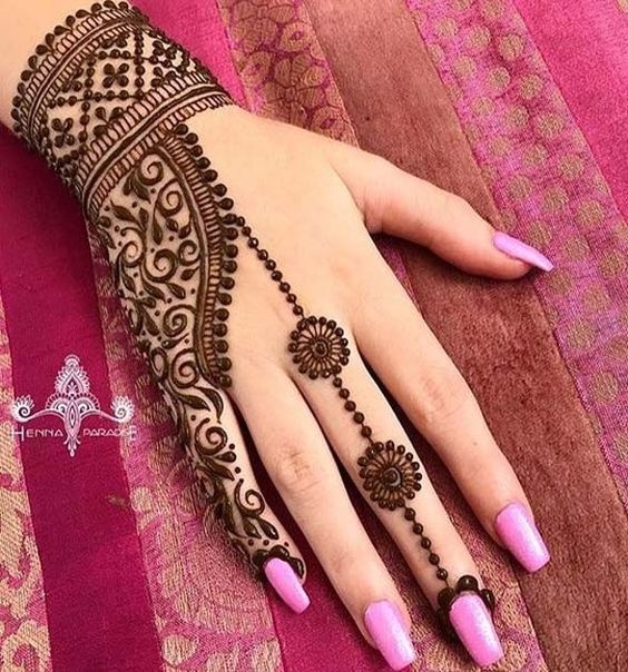 Image of A Young Girl Hand With Color Design Or Mehandi-AK218772-Picxy