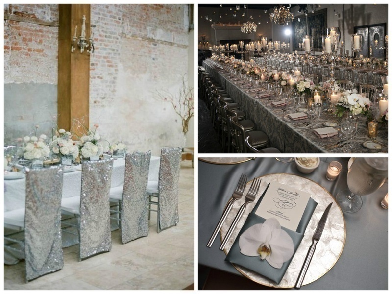 SILVER WEDDING DECORATIONS