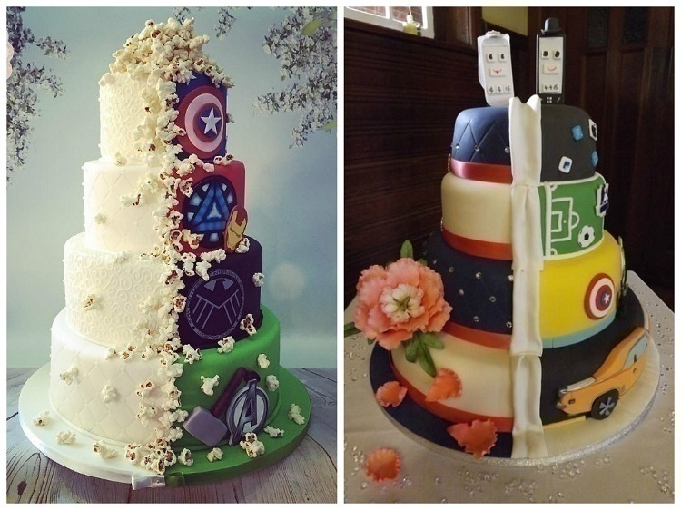 Creative Half And Half Wedding Cake Ideas That You Must Take Straight To Your Cake Vendor Wedding Planning And Ideas Wedding Blog