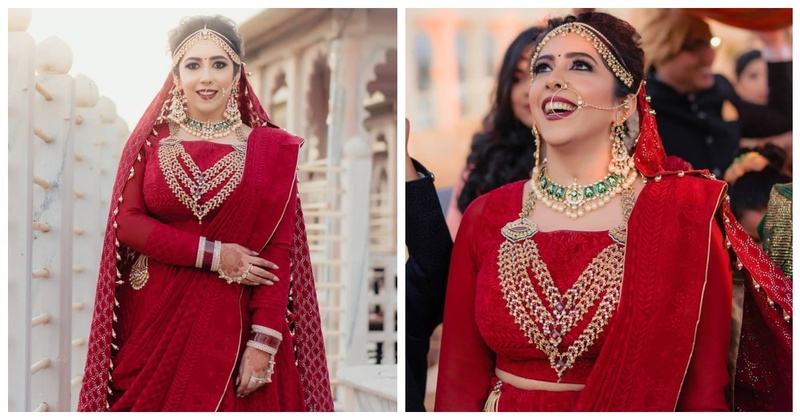 The Bride who Totally Slayed it in a red Unembellished Lehenga!