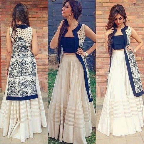 Shae by SASSAFRAS Embellished Stitched Lehenga & Crop Top - Buy Shae by  SASSAFRAS Embellished Stitched Lehenga & Crop Top Online at Best Prices in  India | Flipkart.com