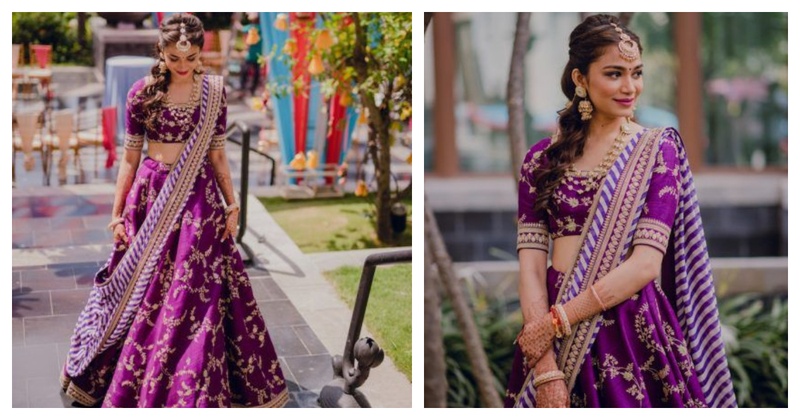 Sabyasachi purple clearance lehenga