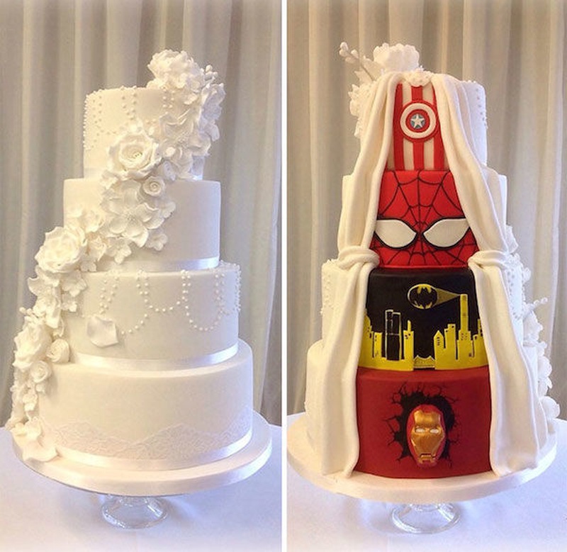 Creative Half and Half Wedding Cake Ideas that You Must Take Straight ...