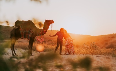 Pre-Wedding Shoot in Pushkar, Rajasthan with a Magical Desert Charm