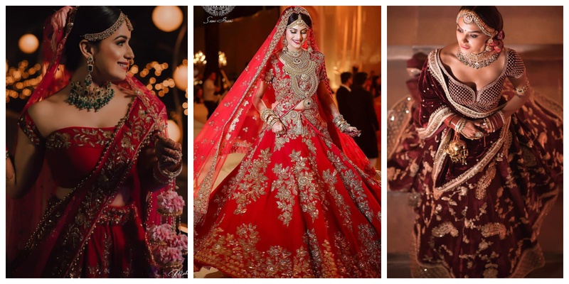 10 brides who rocked the classic Red Lehengas on their D-day in the age of Pastels!