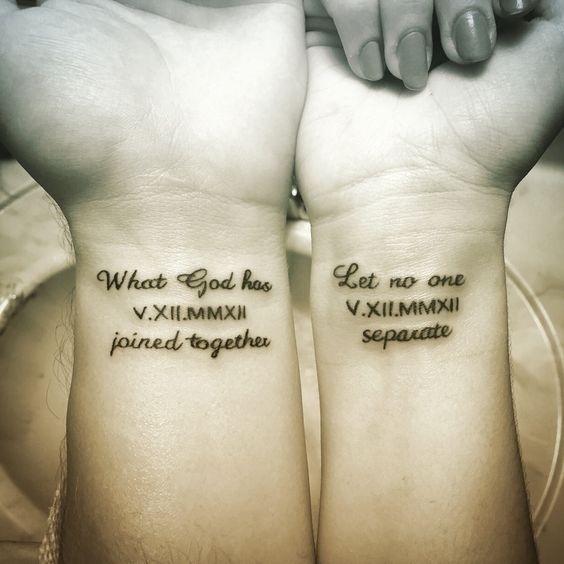 Latest Soulmate Matching Couple Tattoos With Meaning