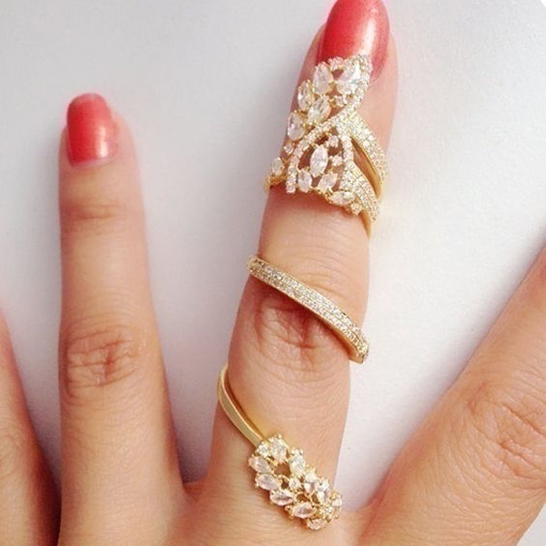 Elongated Stunning One Finger Rings