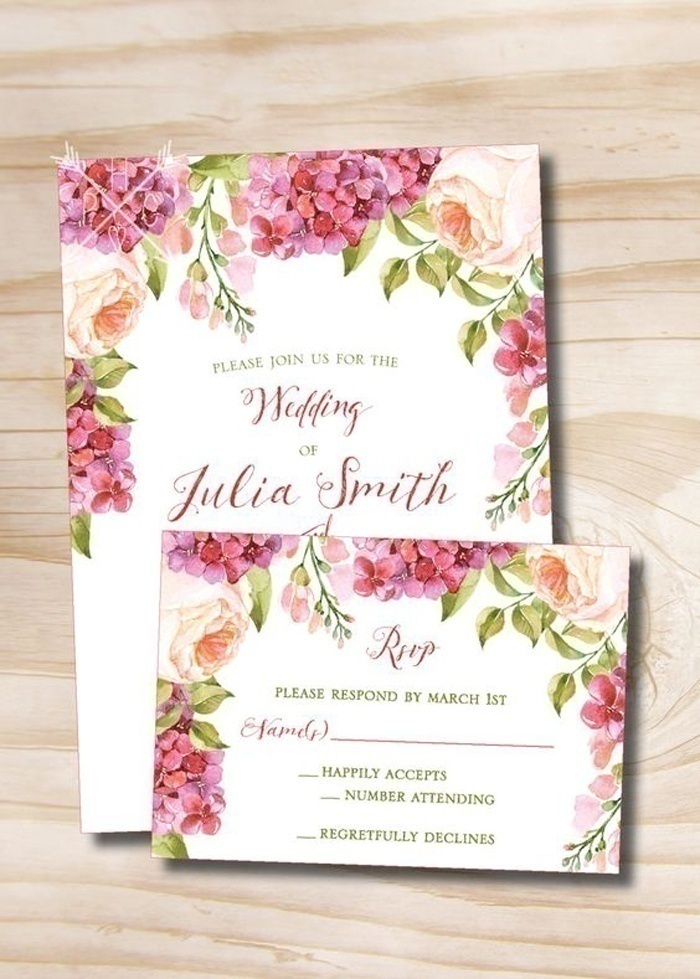 Prints on Wedding Invite Cards