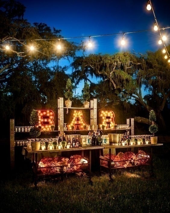 wedding bar decor