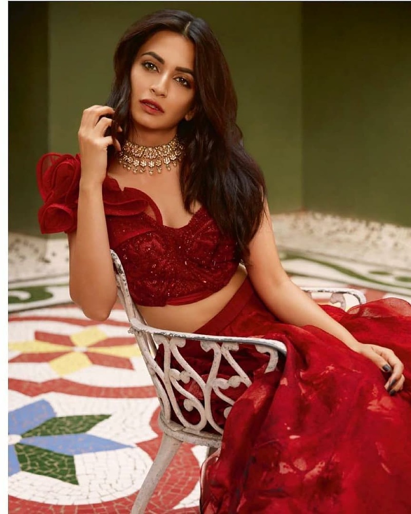 SHYAMAL & BHUMIKA - Kriti Kharbanda in a magnificent Shyamal & Bhumika  lehenga for Khush Magazine.⁠ @KhushMag⁠ @kriti.kharbanda⁠ ⁠ Outfit -  @shyamalbhumika⁠ Makeup - @shraddha.naik⁠ Hair - @hairbyseema⁠ Styling -  @who_wore_what_when⁠ Jewellery - @