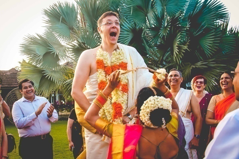 Cross Cultural Wedding Celebration held at Ramada Plaza Beach Resort, Kochi