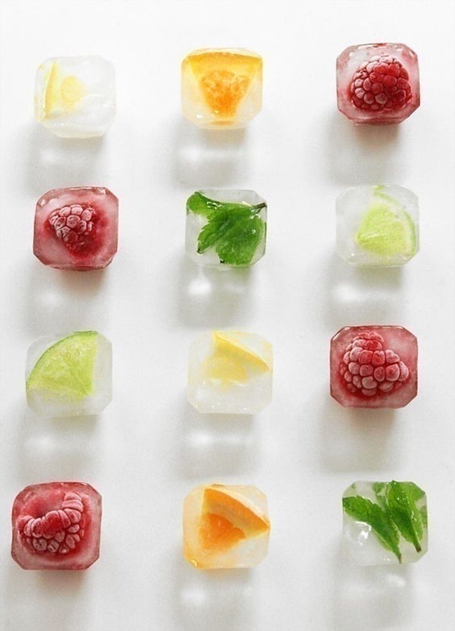 Edible Flower Ice Cubes