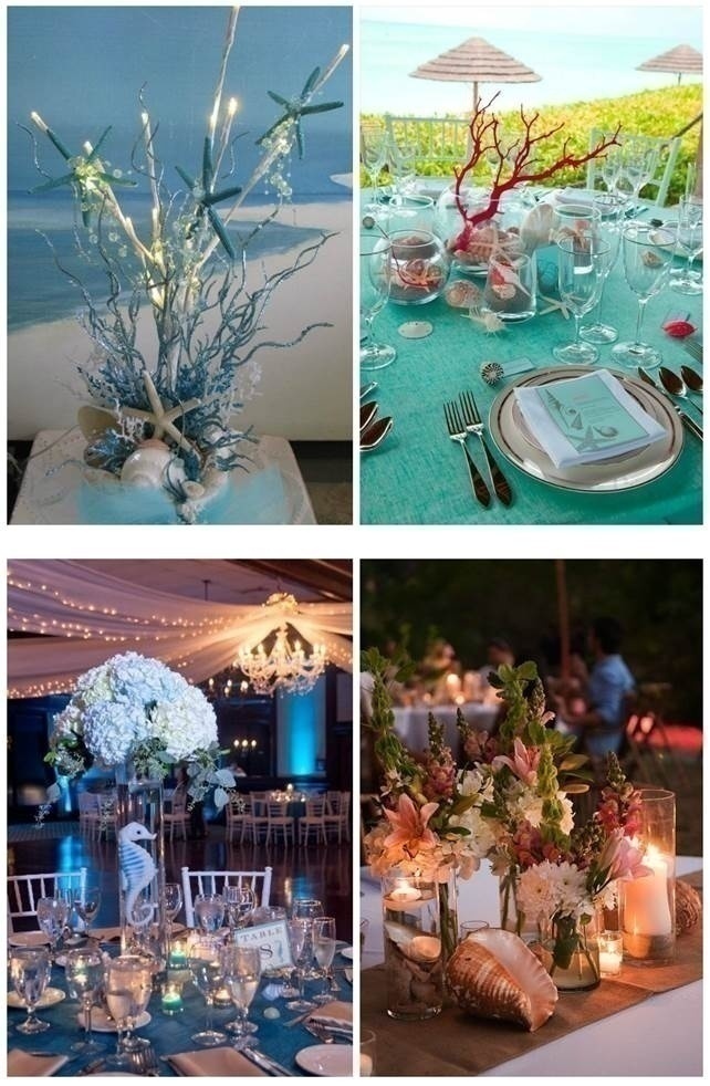 BEACH WEDDING CENTERPIECES