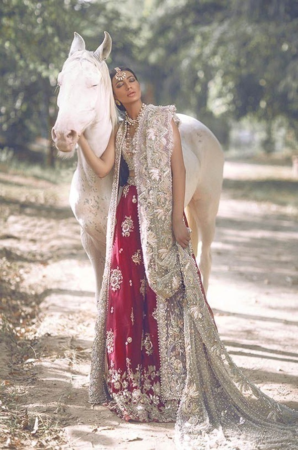 Red, White and Gold Bridal Wear