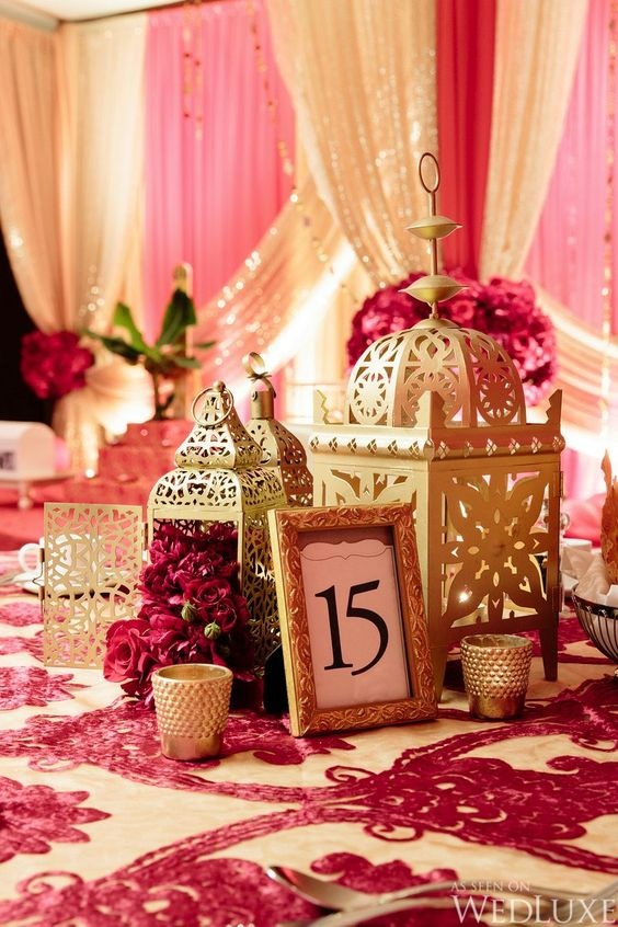 Bollywood Theme Table Decorations