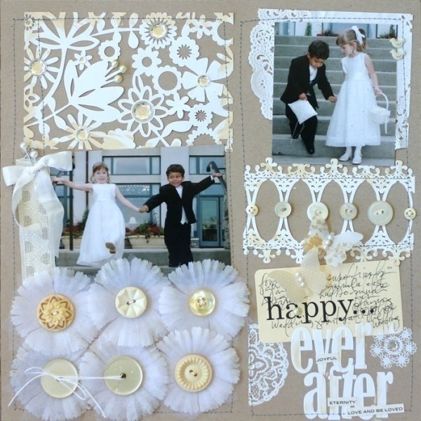 SCRAPBOOK STYLE WEDDING PHOTO ALBUM