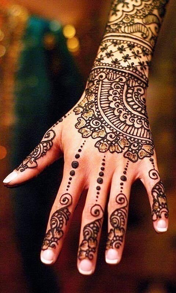 Mehndi Design Half Hand Henna For Wedding